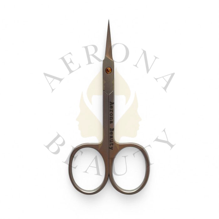 Professional stainless steel cuticle scissors for precise nail care